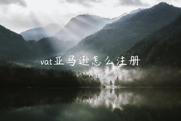 vat亞馬遜怎么注冊